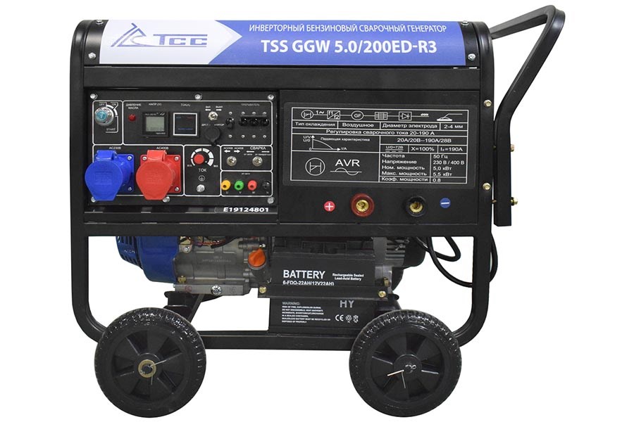Фото 41 - Инверторный бензиновый сварочный генератор TSS GGW 5.0/200ED-R3.